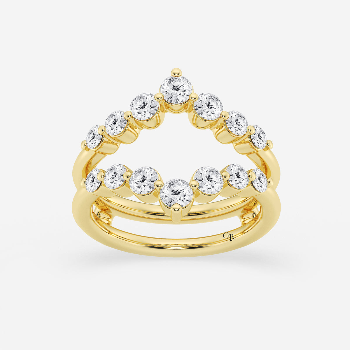 Madison 1 ctw Round Lab Grown Diamond Floating Ring Enhancer    14K Yellow Gold, DE, VS1