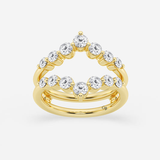Madison 1 ctw Round Lab Grown Diamond Floating Ring Enhancer    14K Yellow Gold, DE, VS1