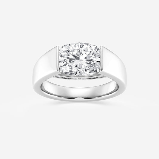 Diamond ring on a white background