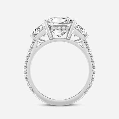 Ianthe Princess Diamond Three Stone Engagement Ring