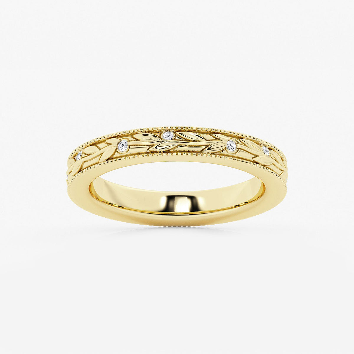 Elena 1/10 ctw Round Lab Grown Diamond Wedding Band