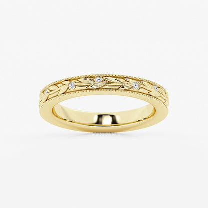 Elena 1/10 ctw Round Lab Grown Diamond Wedding Band