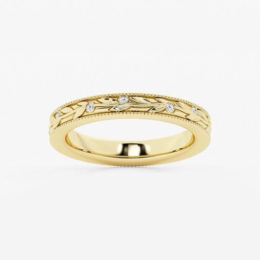 Elena 1/10 ctw Round Lab Grown Diamond Wedding Band