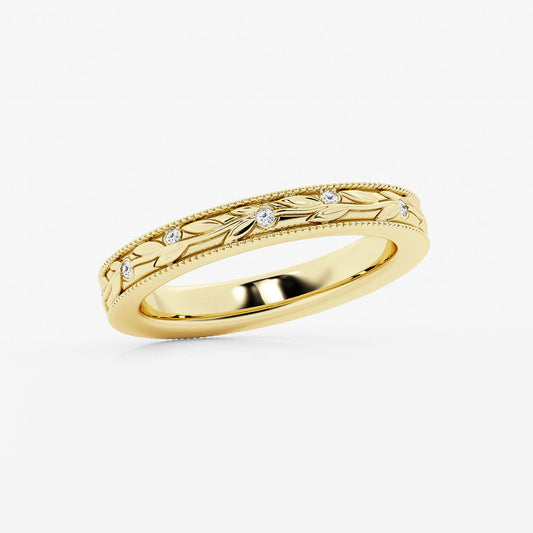 Elena 1/10 ctw Round Lab Grown Diamond Wedding Band