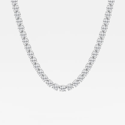 Round Diamond Tennis Necklace