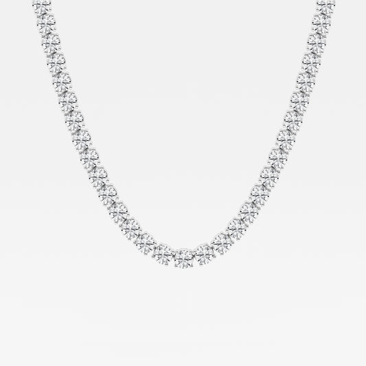 Round Diamond Tennis Necklace
