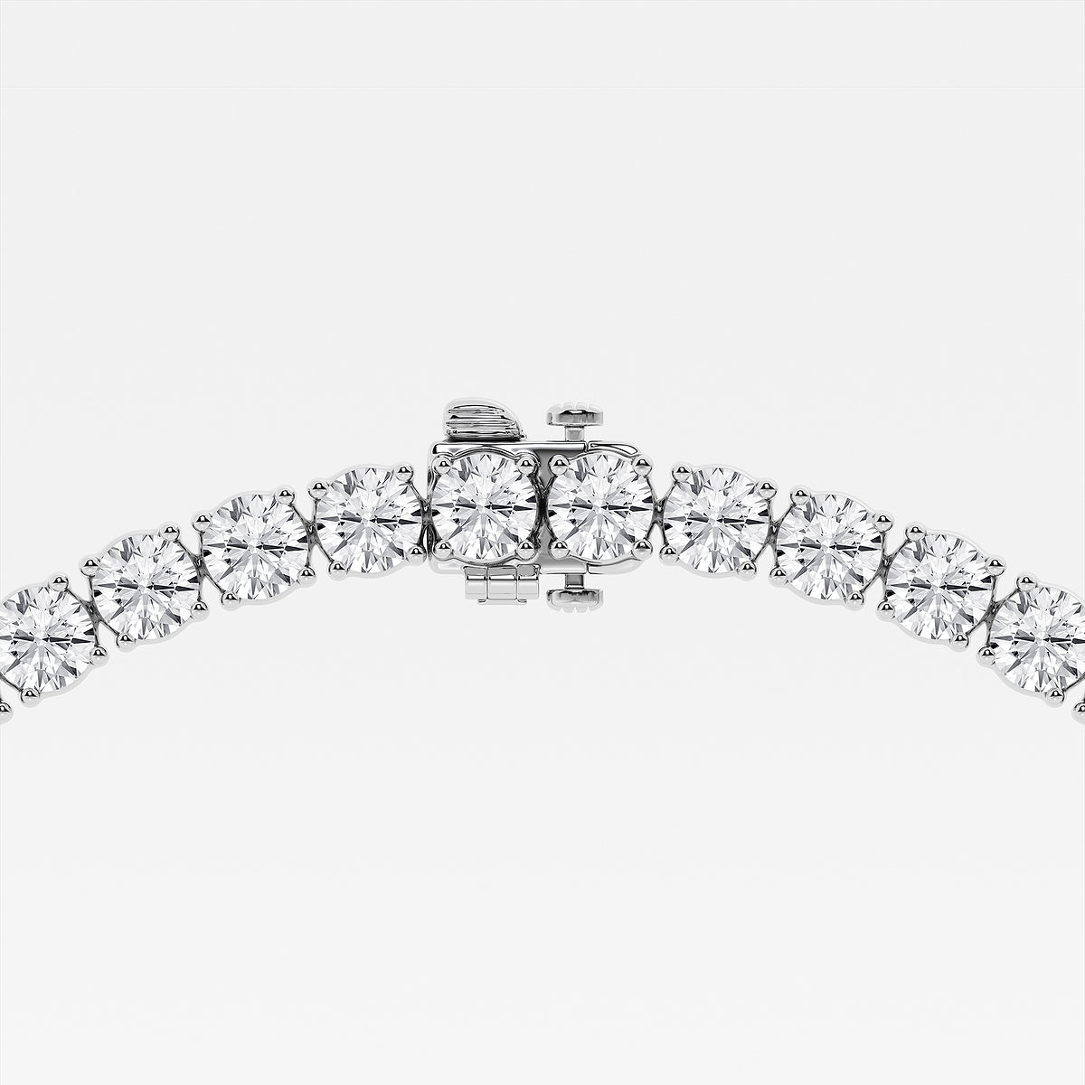 Round Diamond Tennis Necklace
