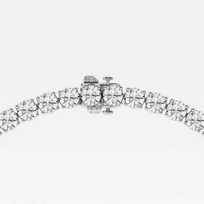 Round Diamond Tennis Necklace