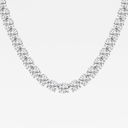 Round Diamond Tennis Necklace