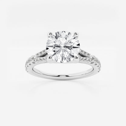 Nirvana Round Diamond Split Shank Engagement Ring in 14K White Gold - 2.33 CTW
