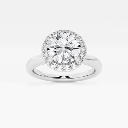 Horizon Round Diamond Classic Solitaire Halo Ring