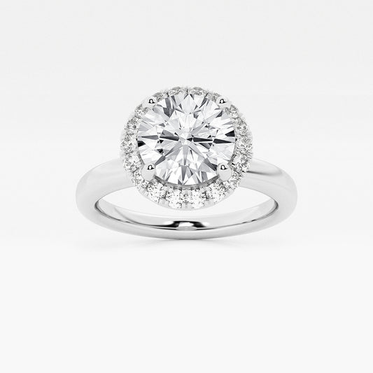 Horizon Round Diamond Classic Solitaire Halo Ring