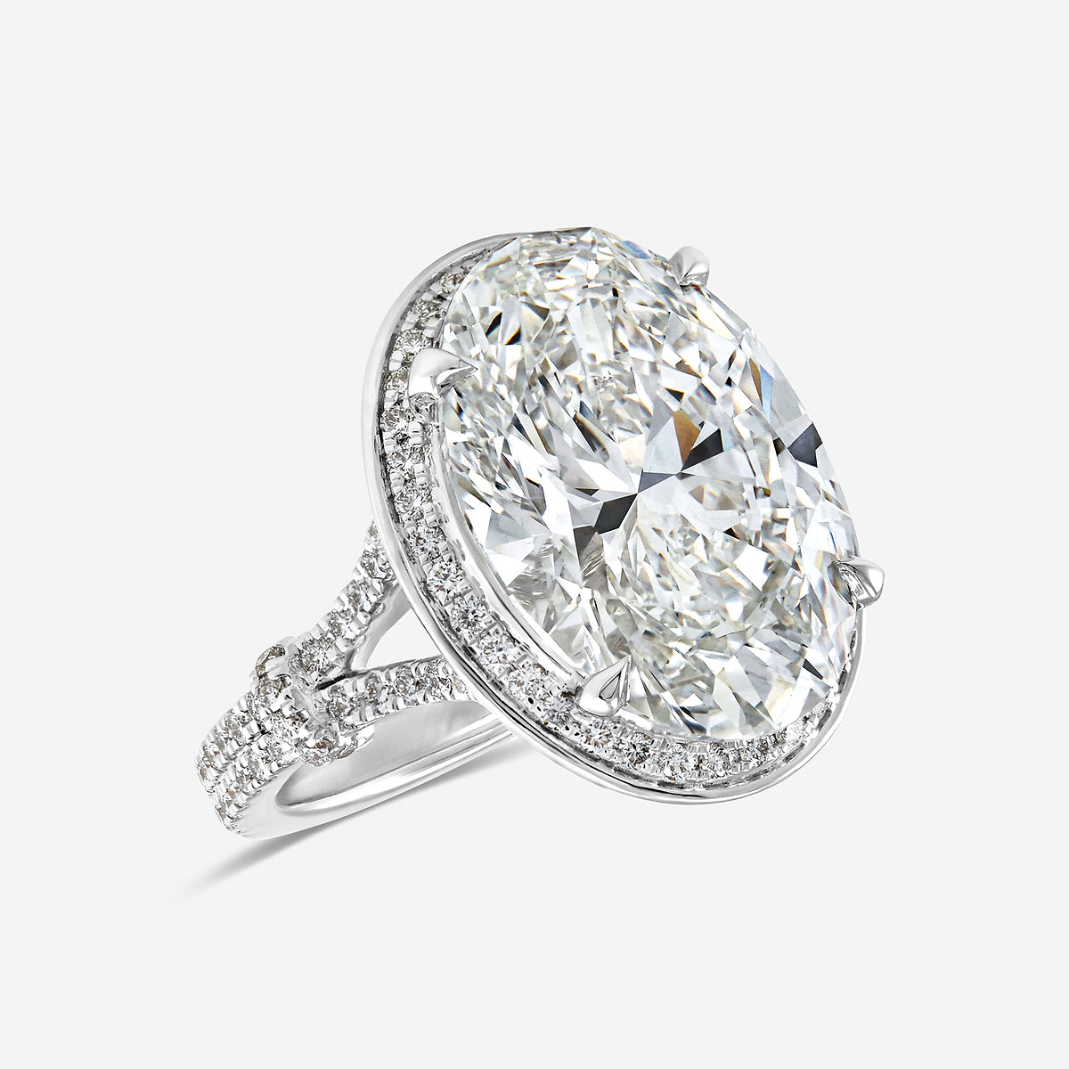 Maui High Jewelry Oval Diamond Halo Engagement Ring