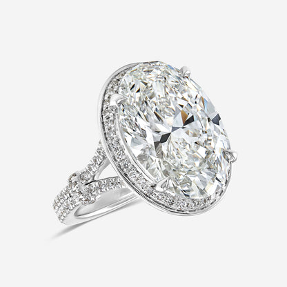 Maui High Jewelry Oval Diamond Halo Engagement Ring
