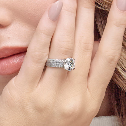 Rowena Round Diamond Hidden Halo Engagement Ring