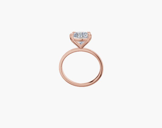 Plain engagement 4 prongs round diamond 1 carat ring